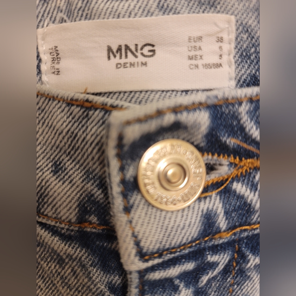 Mango Light Blue High Rise Jeans - Picture 5 of 6